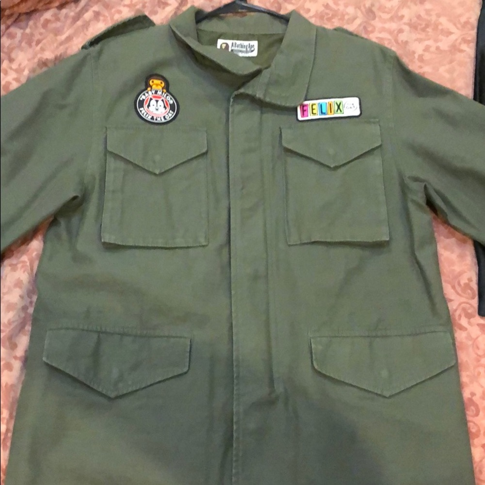 A Bathing Ape Felix The Cat Olive Army Jacket